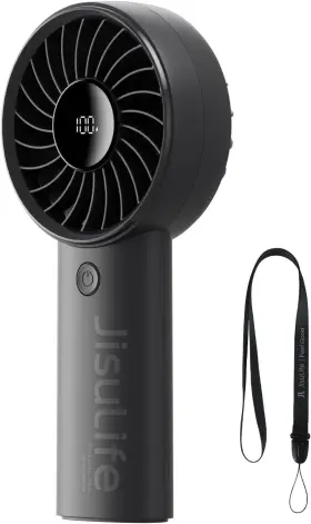 Life4 Jisulife Fhl04 Handheld Fan 5000mah Portable Rechargeable Black