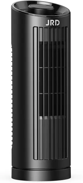 Jrd 705353243189 13 Inch Tower Fan For Bedroom 23ft/s Bladeless Desk With 3 Speeds 80 Degre