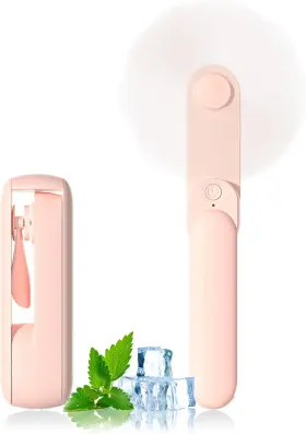 Jsqbd 445004950952 Portable Handheld Fan 2 In 1 Mini Hand Battery Operated 8-15 Working Hour