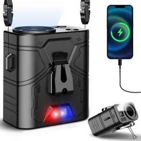 Ybn-610 Jtryemu 20000mah Portable Waist Fan Clip On Belt Shirt Body Rechargeable Small Black
