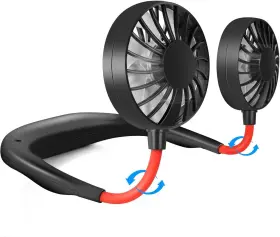 Juananiug 631105821674 Nib Portable Mini Neck Fan Rechargeable Personal Hand-free Usb Wearable Neckband