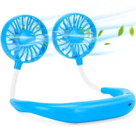 Juananiug 679264539559 Portable Neck Fan Rechargeable Personal Handfree Mini Usb Wearable Neckba
