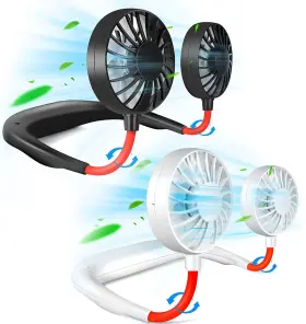 Fs02 Juananiug Portable Neck Fan Rechargeable Personal Hand-free Mini Usb Wear