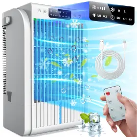 Jyew 788692917362 Portable Air Conditioners Fan Ai Ac Unit With 1500ml Water Tank 4- Inch