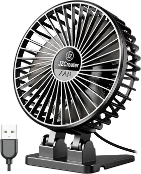 Jzcreater 313114261282 Usb Desk Fan Mini Portable 3 Speeds Desktop Table Cooling Plug In P