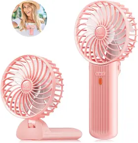 Jzc-ao818 Jzcreater Mini Handheld Fan Portable Hand Held 15h Cooling 1pack Pink