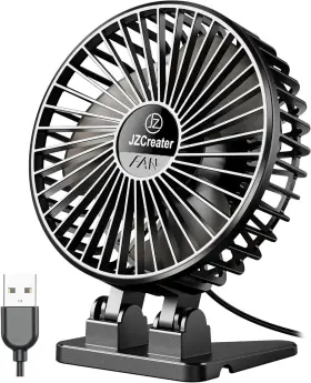 Jzc-b01 Jzcreater Usb Desk Fan Mini Portable 3 Speeds Desktop Table Black