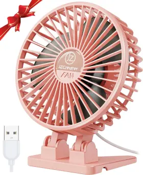 Jzc-fan04 Jzcreater Usb Desk Fan Mini Portable 3 Speeds Desktop Table Pink