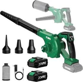 6304-2a2a K I M O. Cordless Leaf Blower And Vacuum Combo 4 In 1 3 Nozzles For Inflatio
