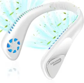 Kakashi 717024210369 6000mah Portable Neck Fan Rechargeable Bladeless Operated Wearable Personal