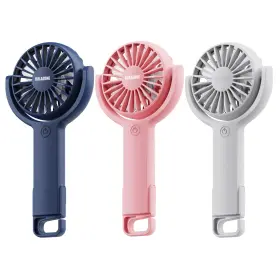 Hf001 Kalazone Mini Handheld Fan 3 Pack Rechargeable Portable Hand Held 5 Speed With Ba