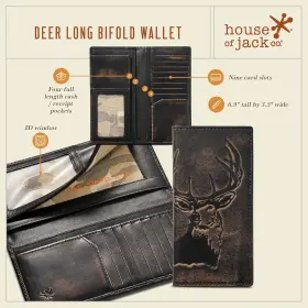 Hj6555 Kalorik Deer Long Wallet For Men Full Grain Leather With Hand Burnished Finish #2