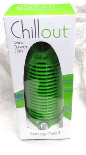 Gf-7a Kaz Gf7a Chill Out Mini Tower Fan Sooo Cool Green / Gray 2012 Copyright New