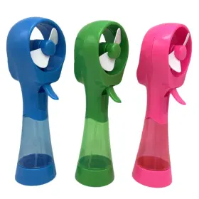 Sm-059 Keaid Deluxe Handheld Battery Powered Water Misting Fan 3 Pack Blue/green/pink