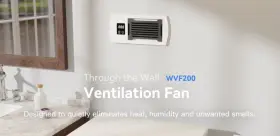 Keneelly Wvf200 Ultra Quiet Through Wall Ventilation Fan Remote Temp Control New