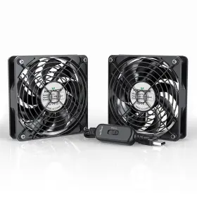 Kn-1725 Keynice Quiet Dual 120mm Usb Fan 3 Speed Case Dc 5v Cooling Pc