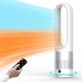 Heater-0032 Kiami Bladeless Tower Fan 1400w Space Heater And 40w Cooler Combo With Remote 8