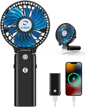 Kb310 Kibee Portable Handheld Fan - 5200mah Usb Rechargeable 20h Max Runtime With