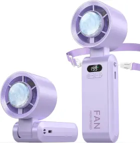 Kimguard 445010434491 Handheld Portable Fan With Ice Cooler Speed 1-199 5500mah Rechargeable Persona