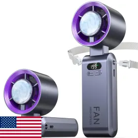 B0dzd77dn9 Kimguard Handheld Portable Turbo Fan Ice Cooler 20000 Rpm Rechargeable Personal