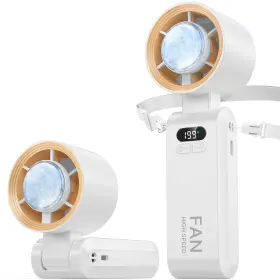B0fhd1vv9b Kimguard 2-pack Portable Turbo Fan With Ice Cooler 5500mah Battery 199 Speeds