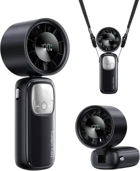 Fan-100 Kimmoo 445050189122 3-in-1 Portable Handheld Turbo Speeds 11000 Rpm 10hrs Cooling Led Dis