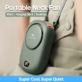 Dq-203 Kinscoter Portable Hanging Neck Fan Mini Cooling Waist Fans Bladeless Usb Rechargeable