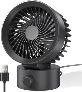 Lld-f87 Kinyilo Usb Desk Fan Small Quiet Stepless Speed Flexible Adjust Mini Black