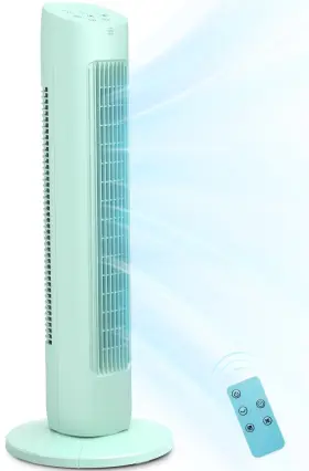 Ndtft21rb Kissair 85 Degree Oscillating Tower Fans With 3 Speeds 15h Timer