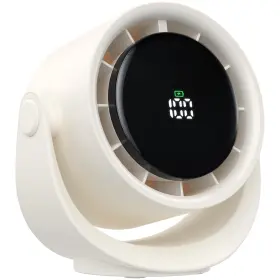 A229 Kitwlemen Portable Desk Fan - 4000mah Rechargeable Battery Operated 5 Speeds 17h