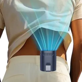 Kjxic 008678359215 Portable Waist Fan-personal Battery Operated Clip On Fan Azure Blue