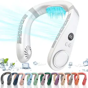 Kjxic 711727278901 Neck Air Conditioner 5500mah Fan Rechargeable Battery Operated Metal Coo