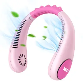 4-14y Kkdi 727309189495 Kids Neck Fan Portable Bladeless For Kid Girls And Boys 2600mah Usb