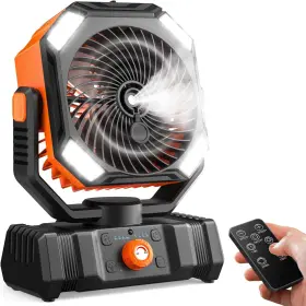 Knente 445031226235 Misting Fan Portable Outdoor Fans With Remote 20000mah Rechargeable Battery Po