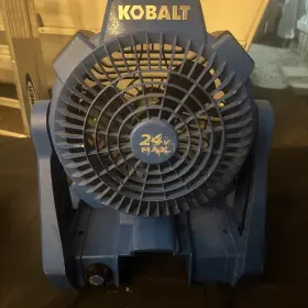 45595009 Kobalt New 24v Jobsite Fan With Battery Charger 1176102 No
