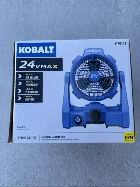 Kobalt 886098002450 Kt Hybrid 24-volt Max Jobsite Fan Battery Not Included