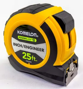 52425ie Komelon 25ft X 1.06 Inch Powerblade Ii Engineer Tape Measure Yellow/black #3