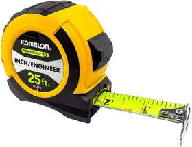 52425ie Komelon 25ft X 1.06 Inch Powerblade Ii Engineer Tape Measure Yellow/black