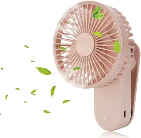 Konpway 774494220557 Portable Mini Clip On Fan - Pink