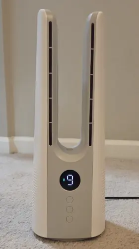 F14-w Konsiden New In Box 13 Inch Bladeless Desk Fan Oscillating Small Quiet Portable