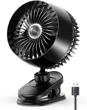 Koonie 445026633628 Usb Clip On Fan Strong Wind Ultra Quiet Small Desk With Clamp