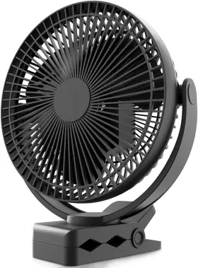 Koonie 620012852611 10000mah Rechargeable Portable Fan 8-inch Battery Operated Clip On