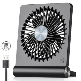 Koonie 737970849017 Usb Fan Strong Wind Ultra Quiet Small Desk 220 Tilt Folding 3 Sp