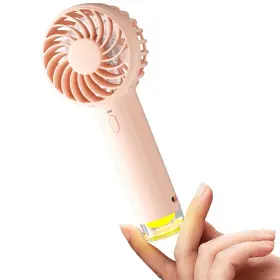 Koonie 737970849024 Portable Mini Handheld Personal Fan Powerful 3 Speeds Small Desk With Le
