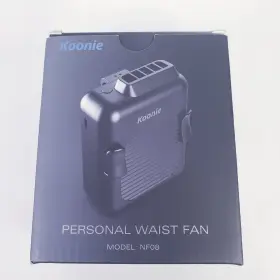Nf08 Koonie 798623426108 Portable Waist Fan Strong Airflow Hands-free Rechargeable