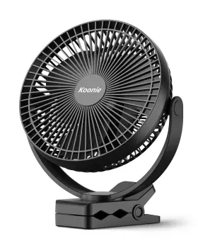 Koonie 798623426139 10000mah Clip On Fan Rechargeable 8-inch Battery Operated Desk Usb