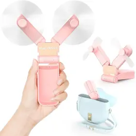 F2121 Koonie Portable Handheld Fan Foldable Battery 4.06 1.73 1.42 Inch Pink2