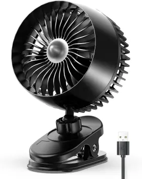 F4101 Koonie Usb Clip On Fan Strong Wind Ultra Quiet Small Desk Black