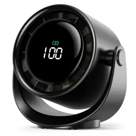 F4301 Koonie Desk Fan Led Display Mini Table Rechargeable Personal With 4000mah
