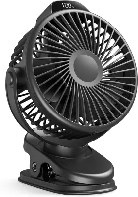 Kn-vp001 Koonie Portable Clip On Fan Small Usb Battery Operated 3 Black